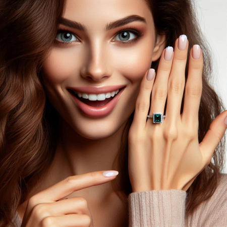 lady showing ring