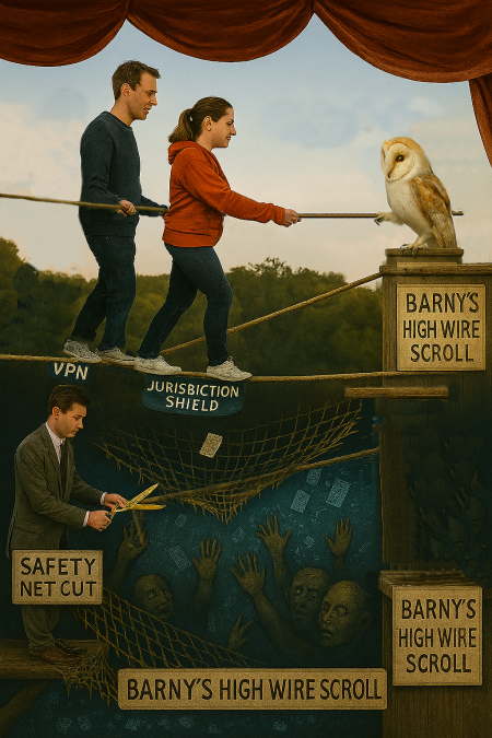 owl watches biplanes